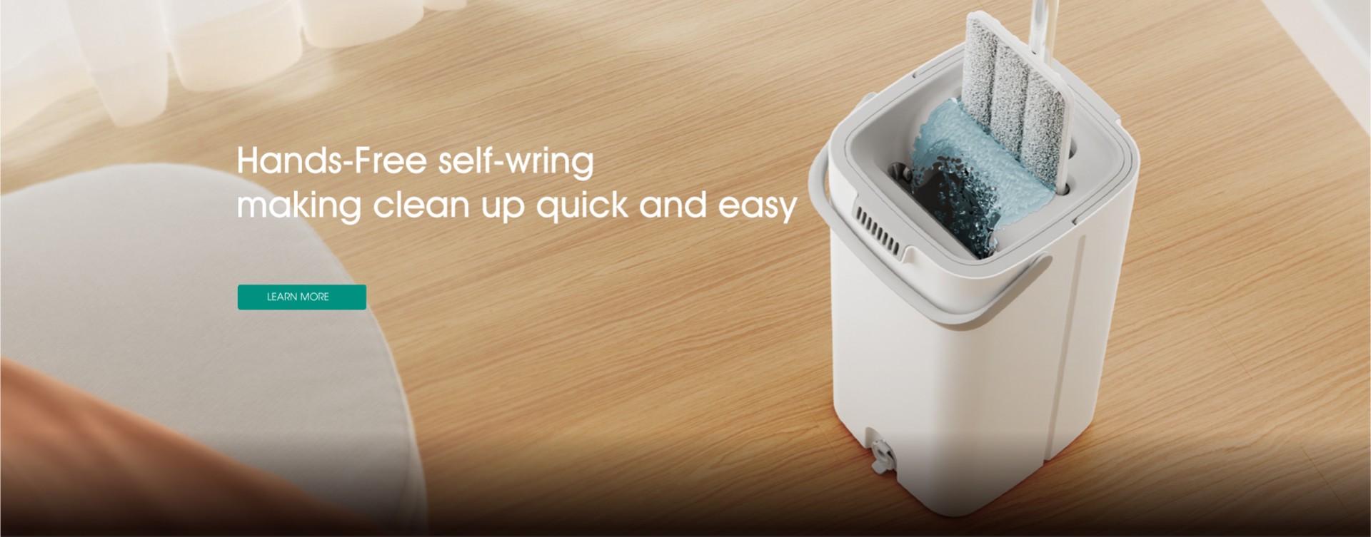 Hands-Free self-wring making clean up quick and easy